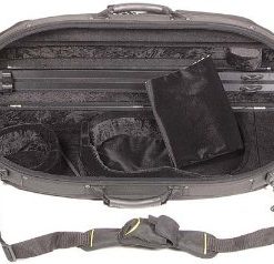 Gewa 307V Sports Style Half-Moon 4/4 Violin Case with Black Exterior and Black Interior